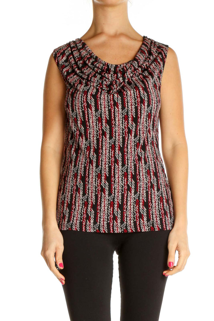 Black Printed All Day Wear Blouse