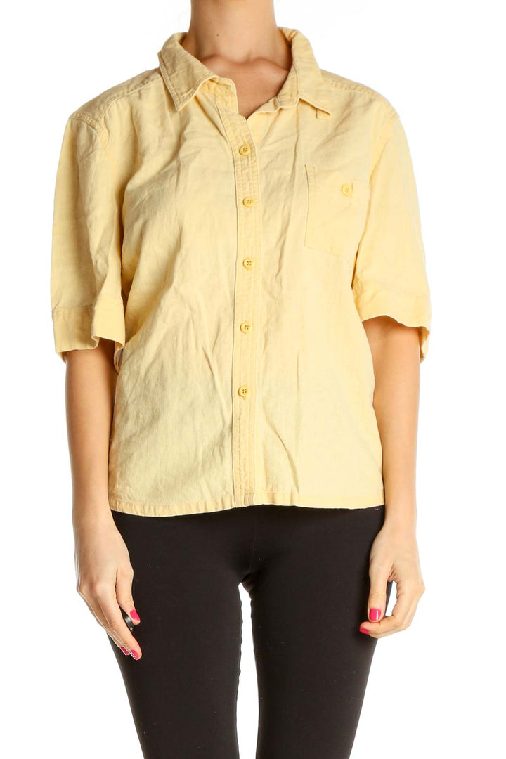 Yellow Solid All Day Wear Shirt