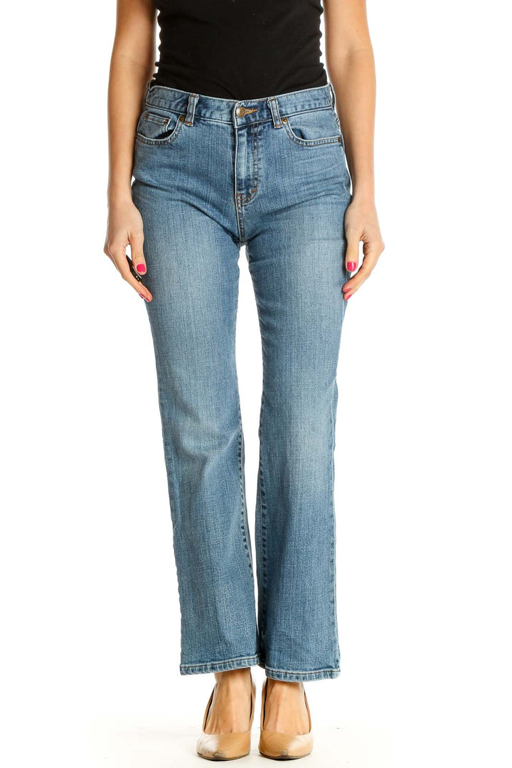 Blue Straight Leg Jeans