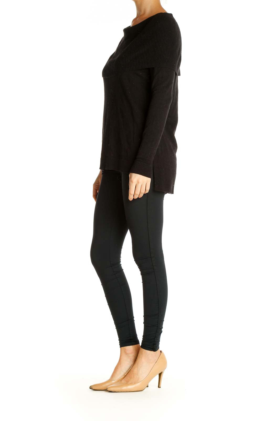 Black Solid Classic Sweater