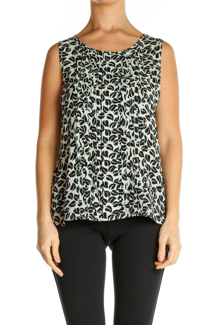 Gray Animal Print All Day Wear Blouse