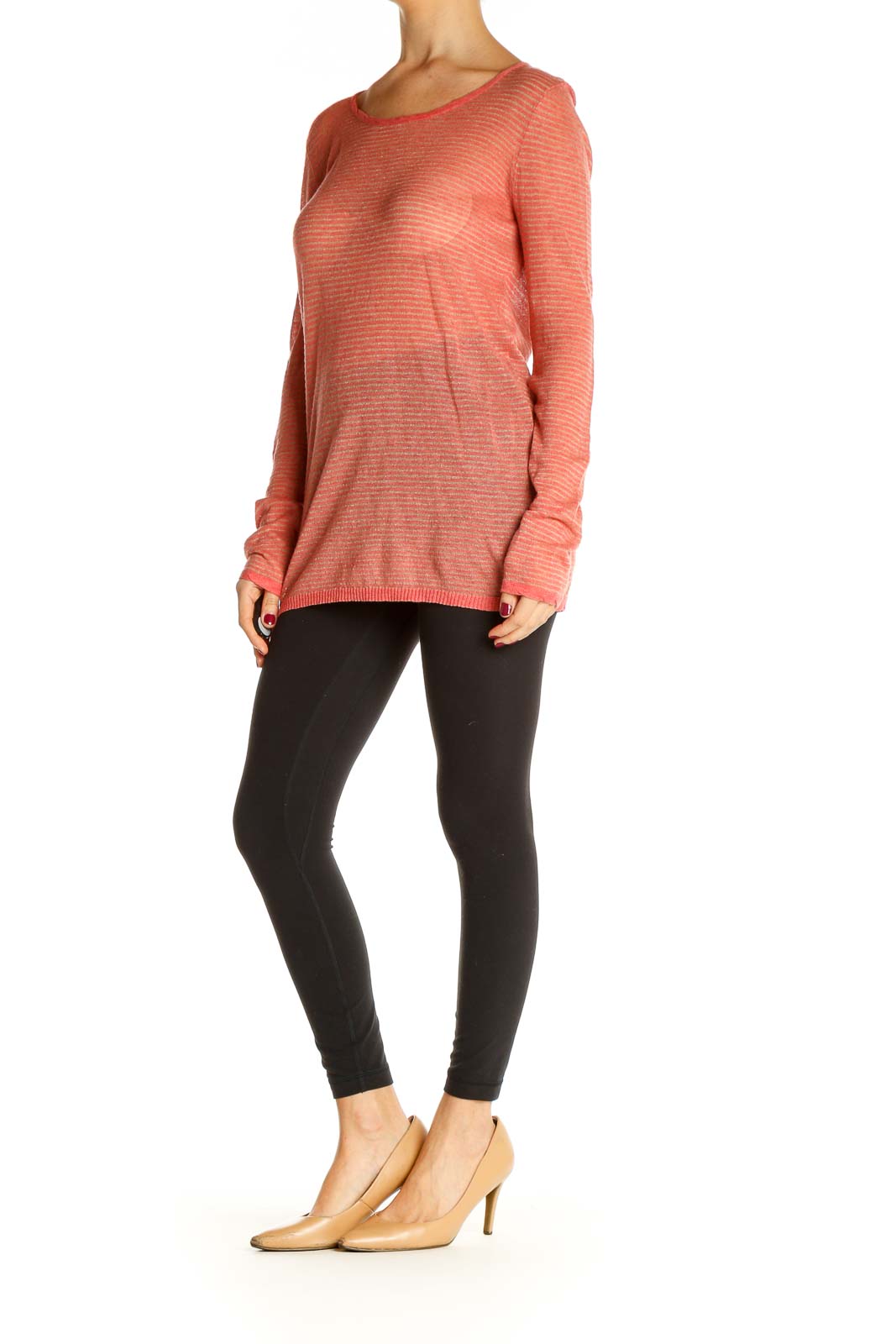 Orange Textured Sweater