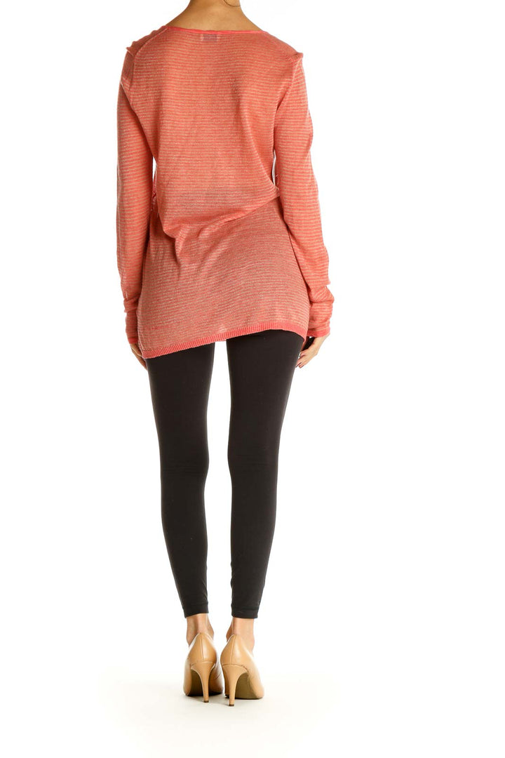 Orange Textured Sweater