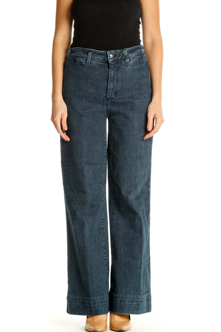 Blue Straight Leg Jeans