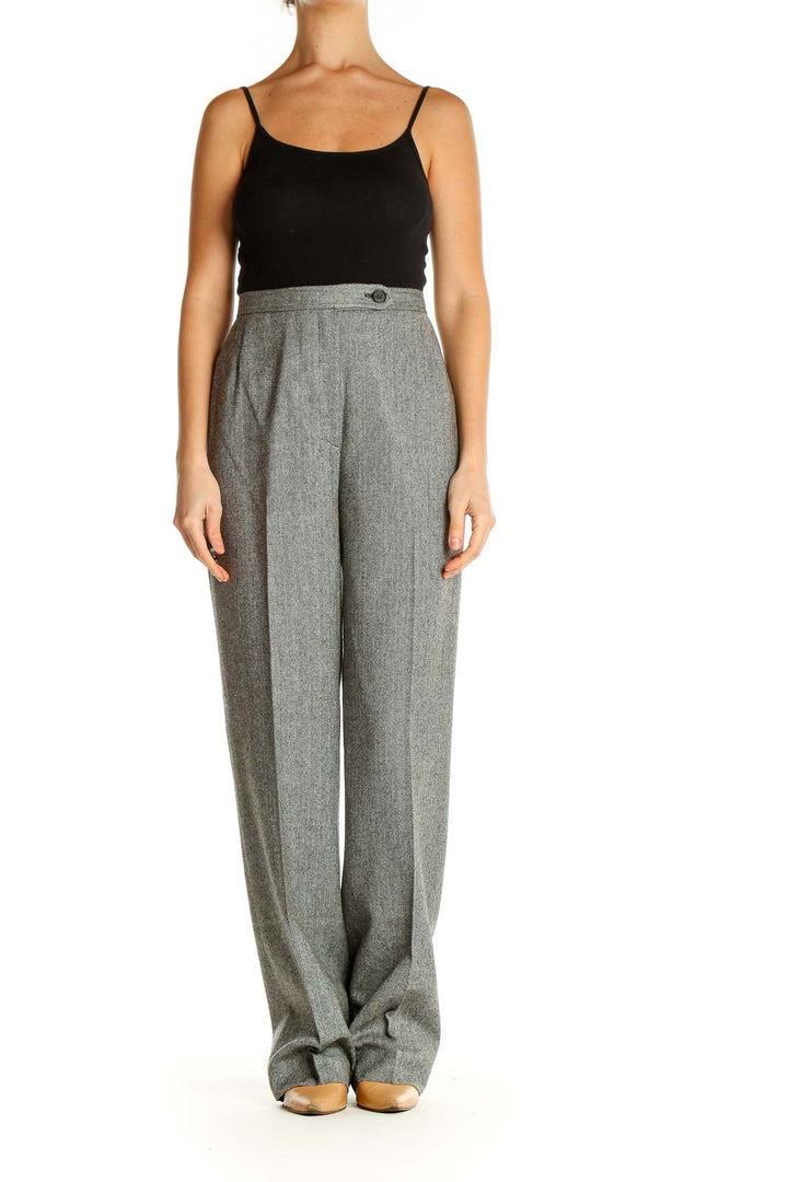 Gray Printed All Day Wear Trousers