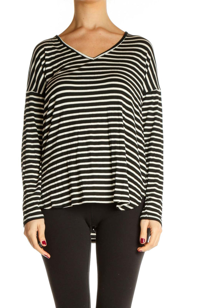 Beige Striped All Day Wear T-Shirt