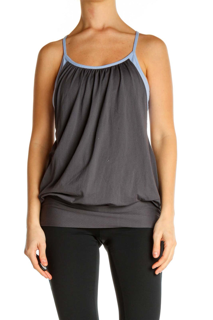 Gray Solid All Day Wear Top