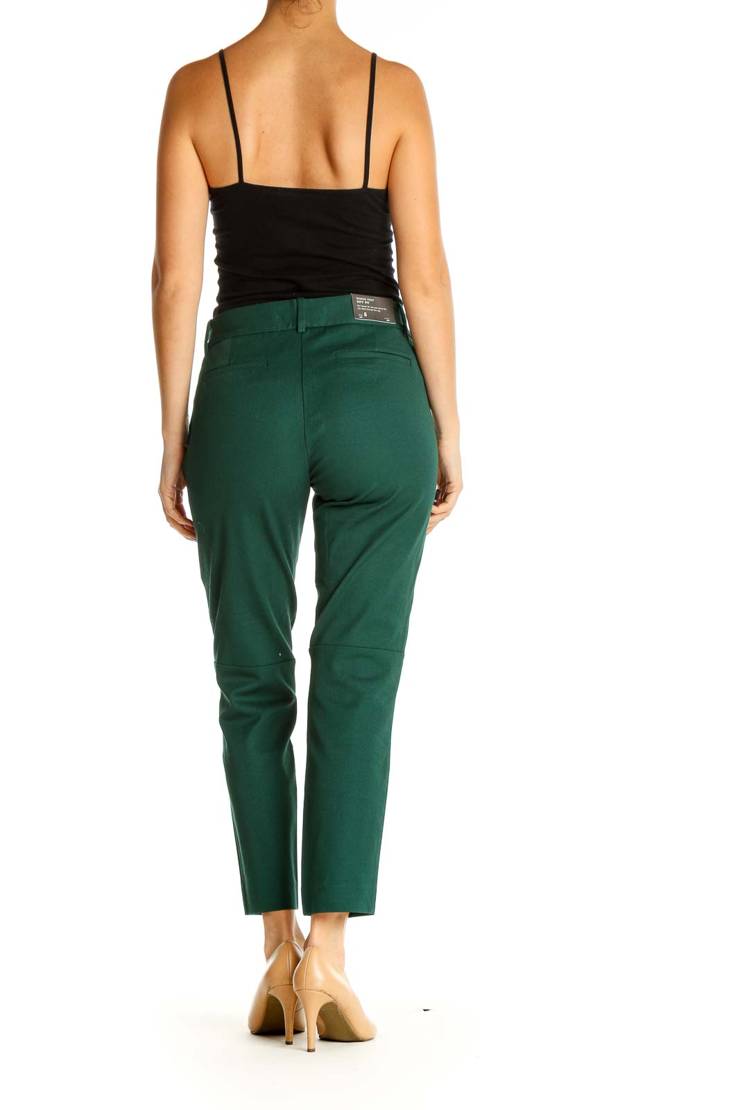 Green Solid All Day Wear Trousers