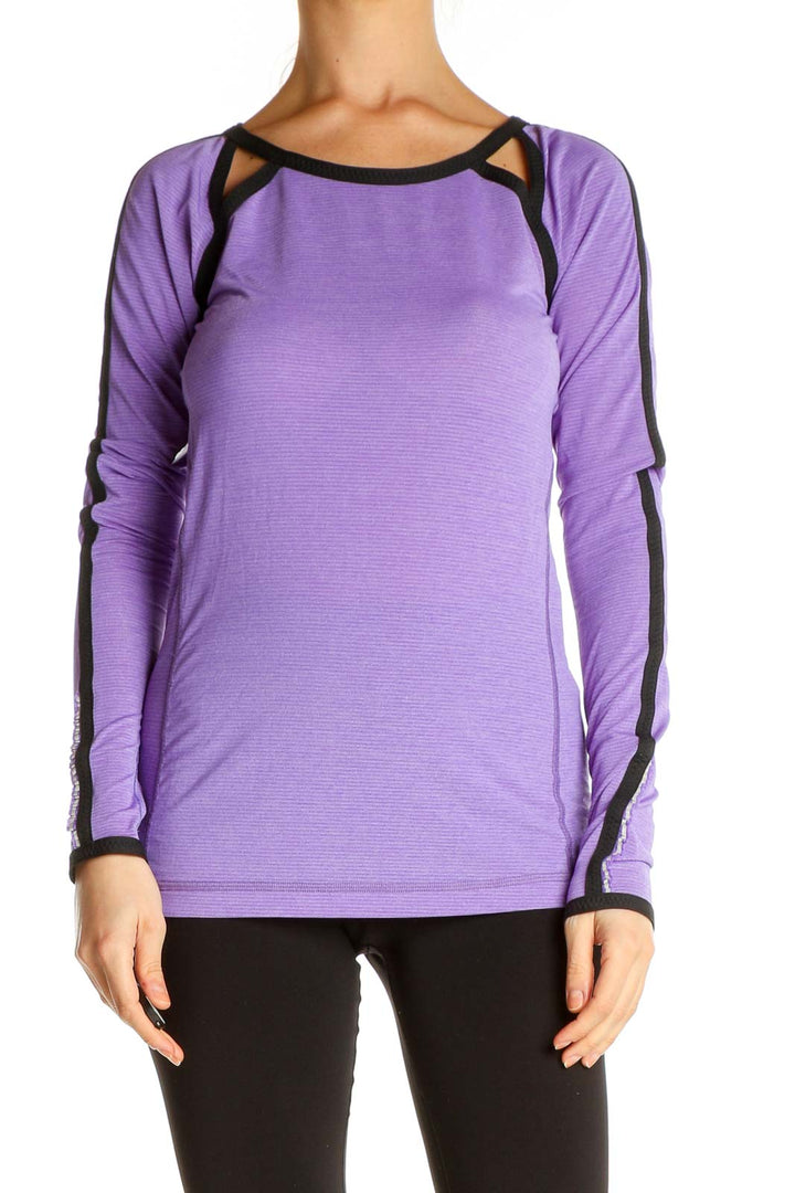 Purple Solid All Day Wear T-Shirt