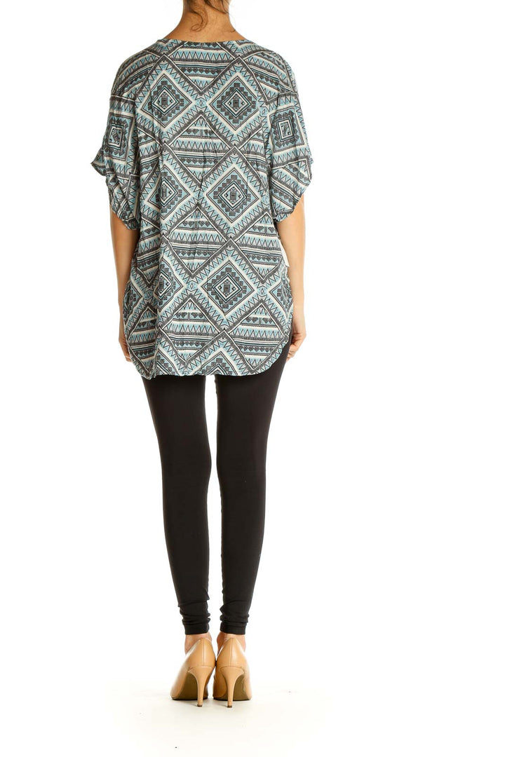 Gray Printed Bohemian T-Shirt