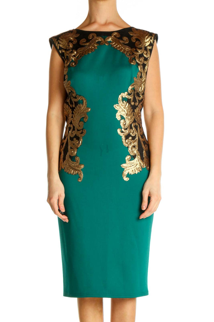 Green Cocktail Sheath Dress