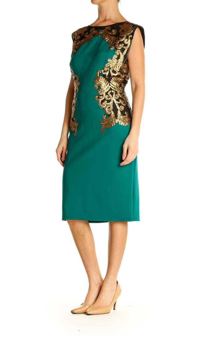 Green Cocktail Sheath Dress