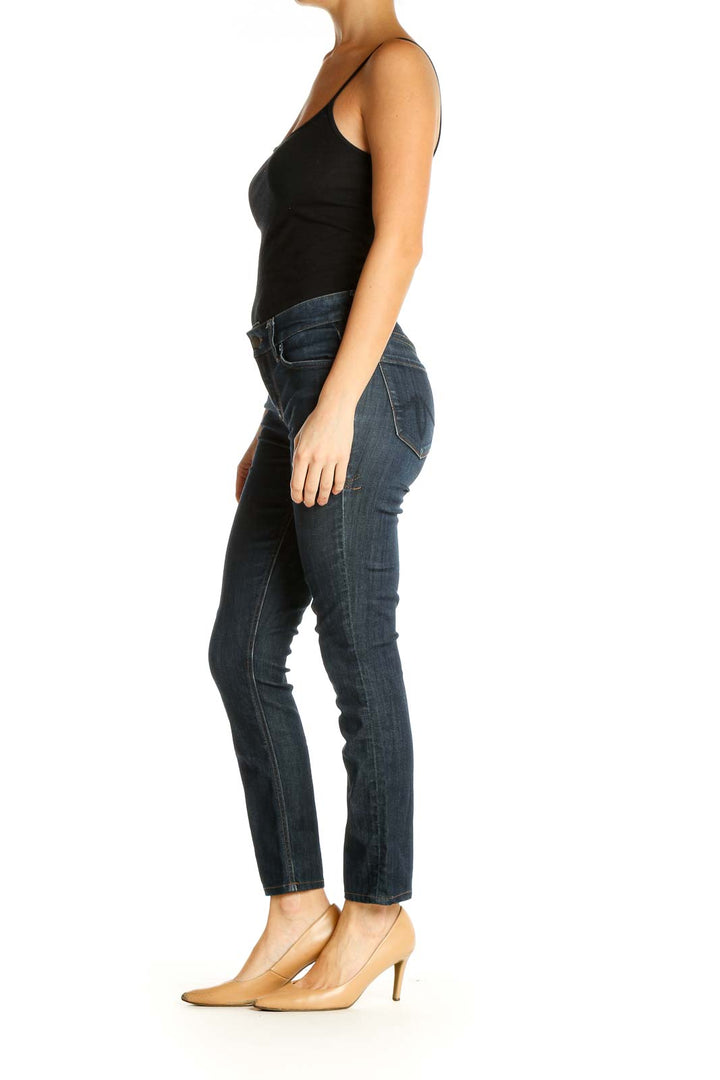 Blue Straight Leg Jeans