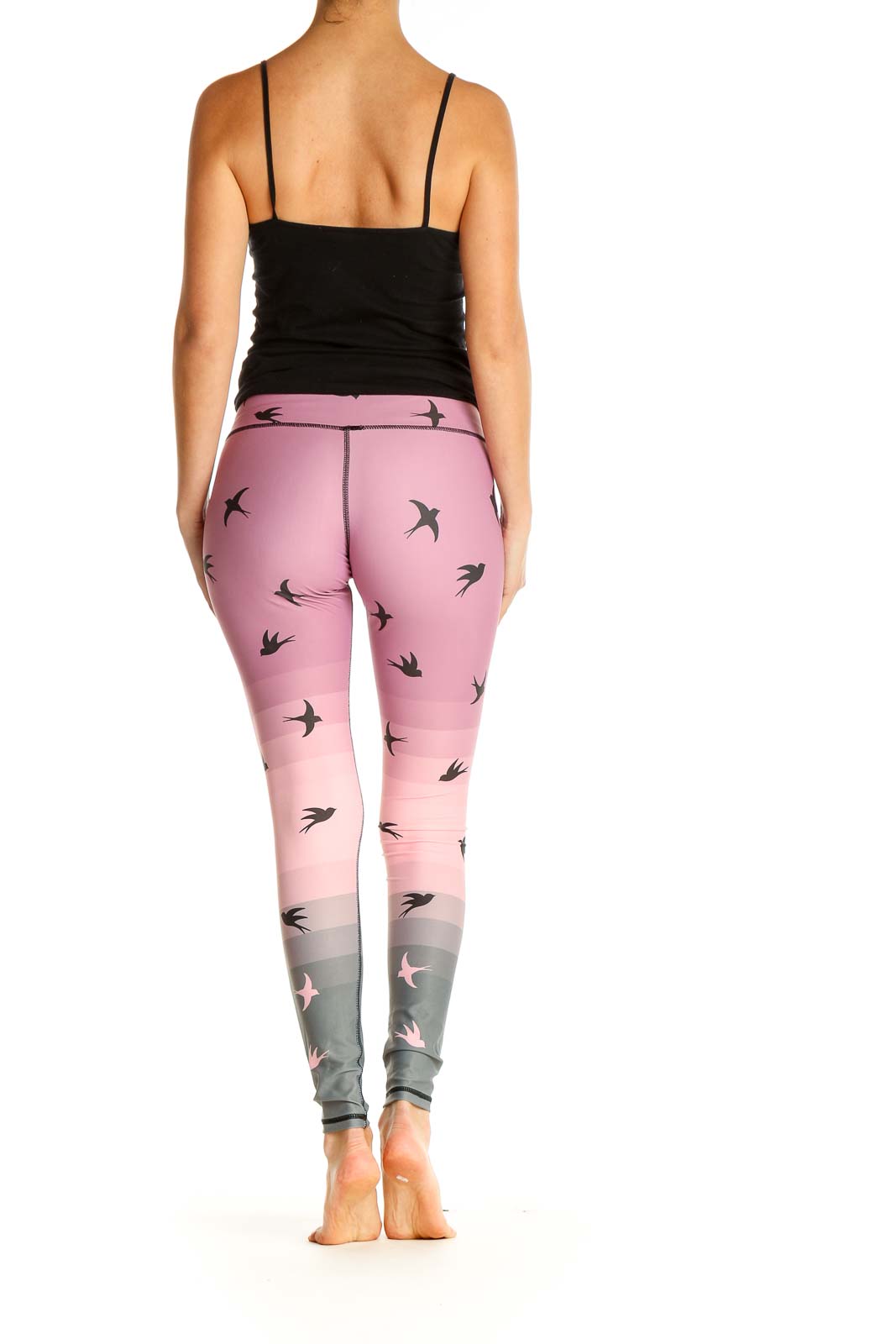 Pink Printed Casual Leggings