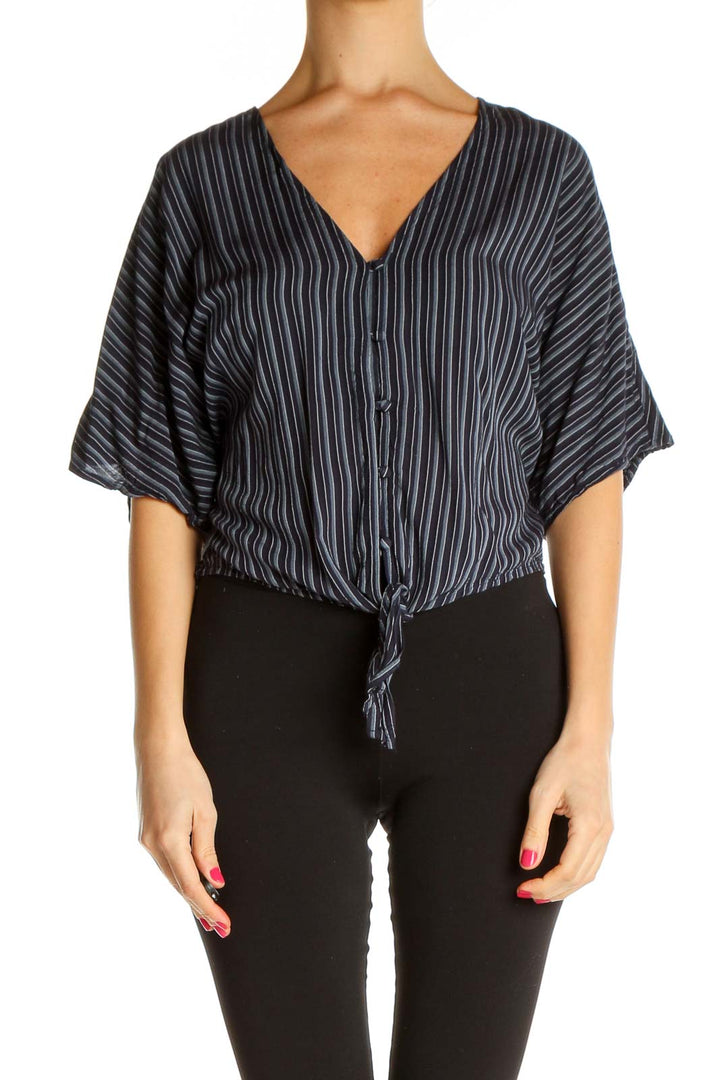 Blue Striped All Day Wear Blouse