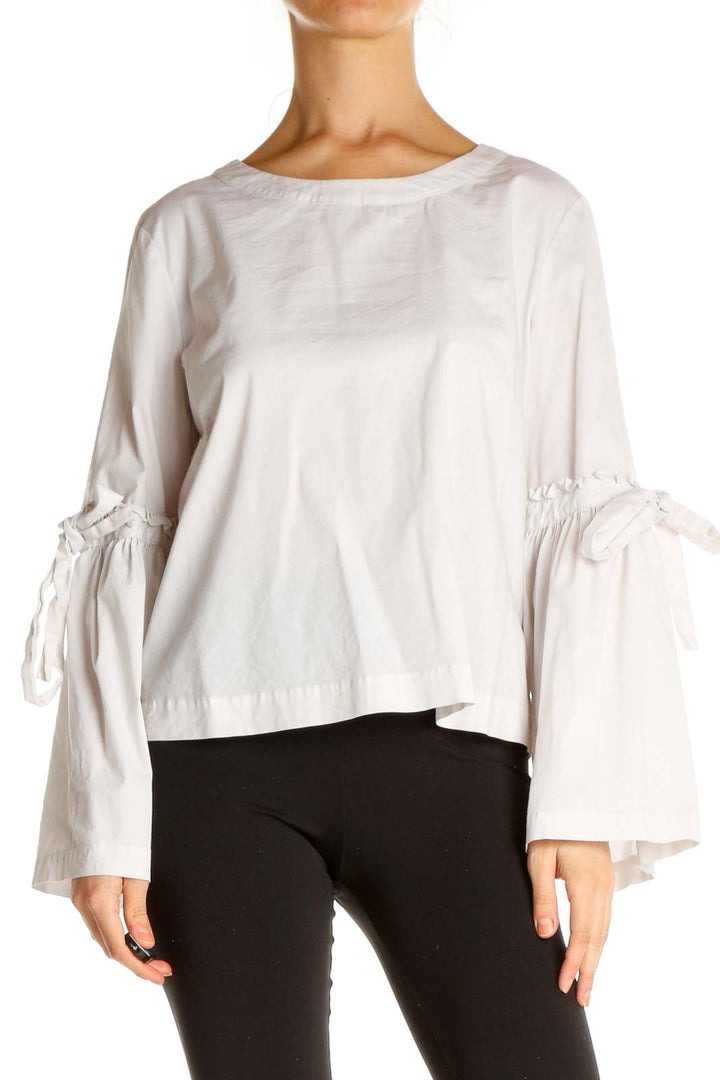 White Solid All Day Wear Top