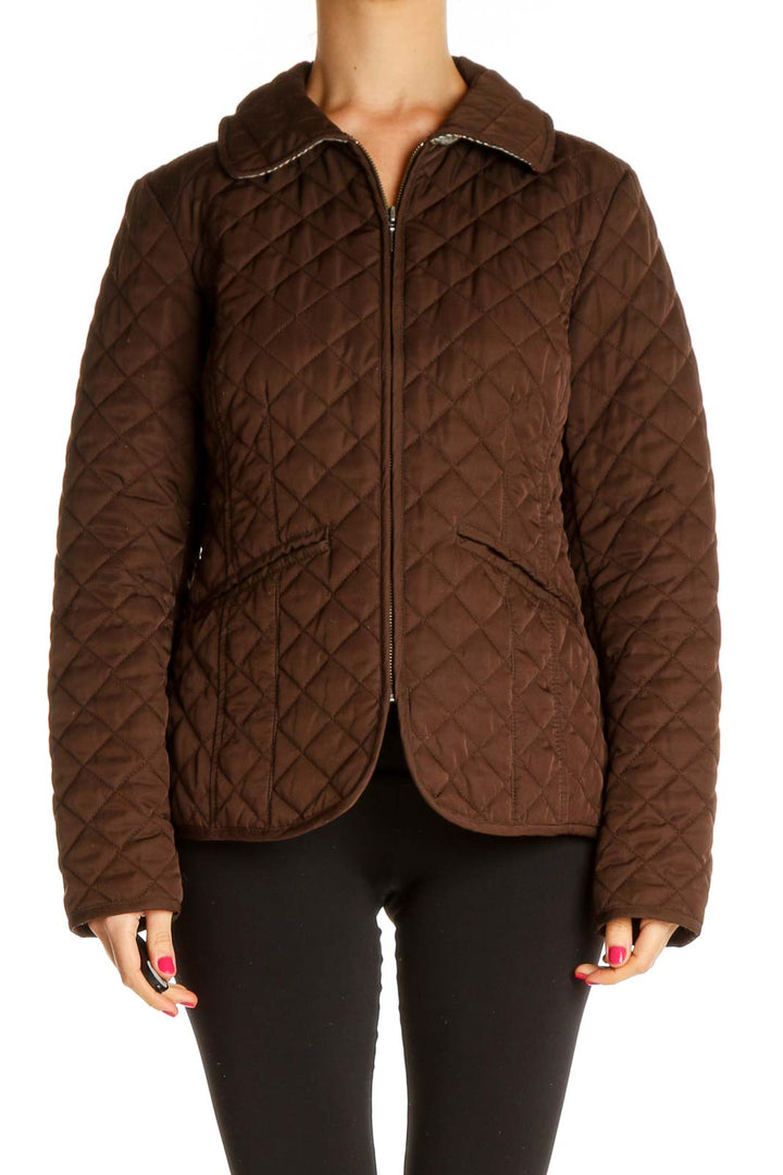 Brown Quilted Jacket