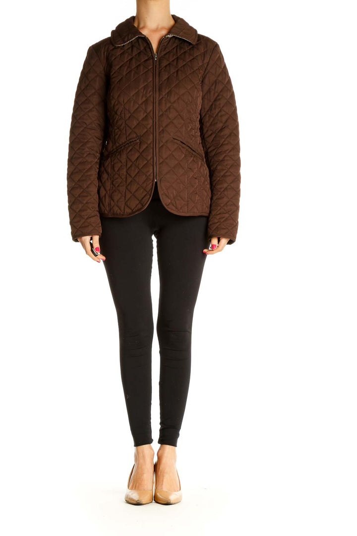 Brown Quilted Jacket