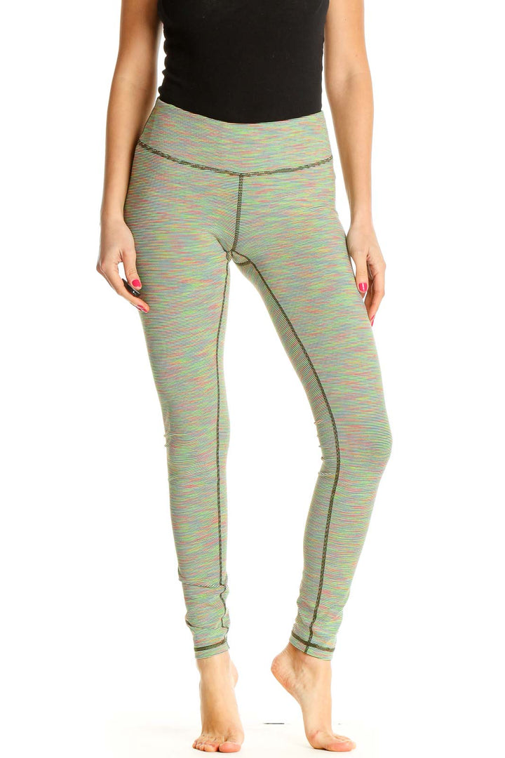 Green Solid All Day Wear Leggings