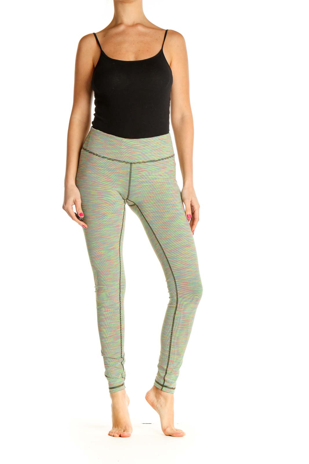 Green Solid All Day Wear Leggings