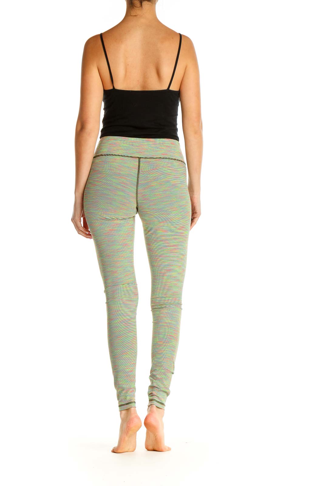 Green Solid All Day Wear Leggings