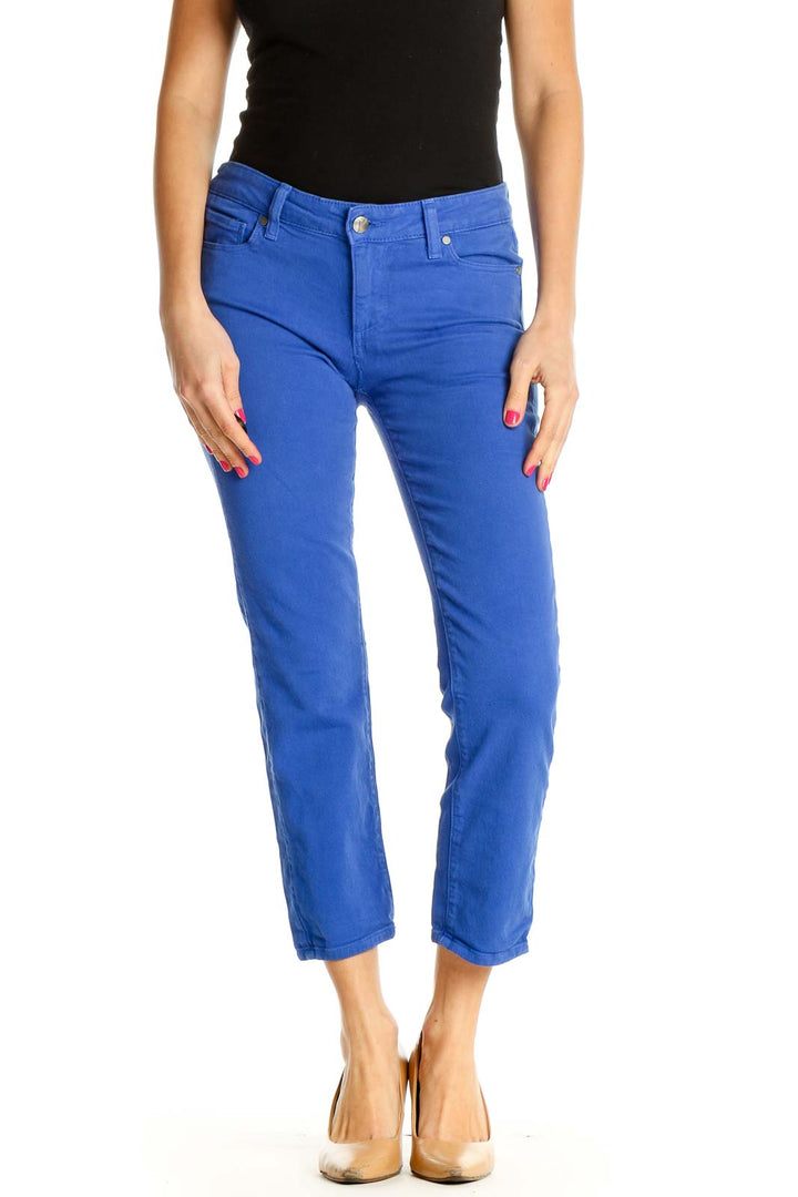 Blue Straight Leg Jeans