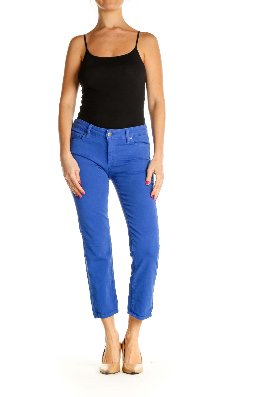 Blue Straight Leg Jeans