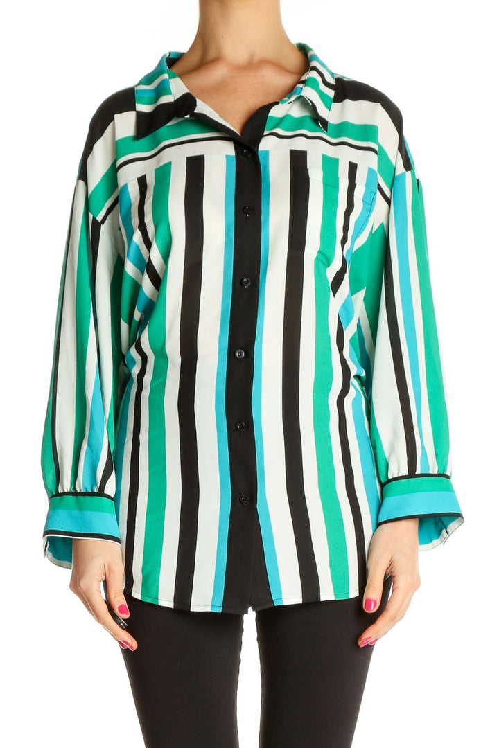 Blue Striped Formal Shirt