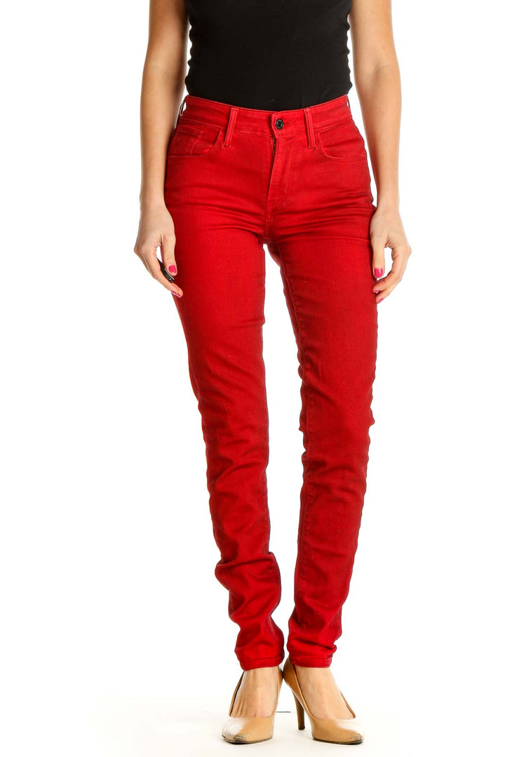 Red Skinny Pants