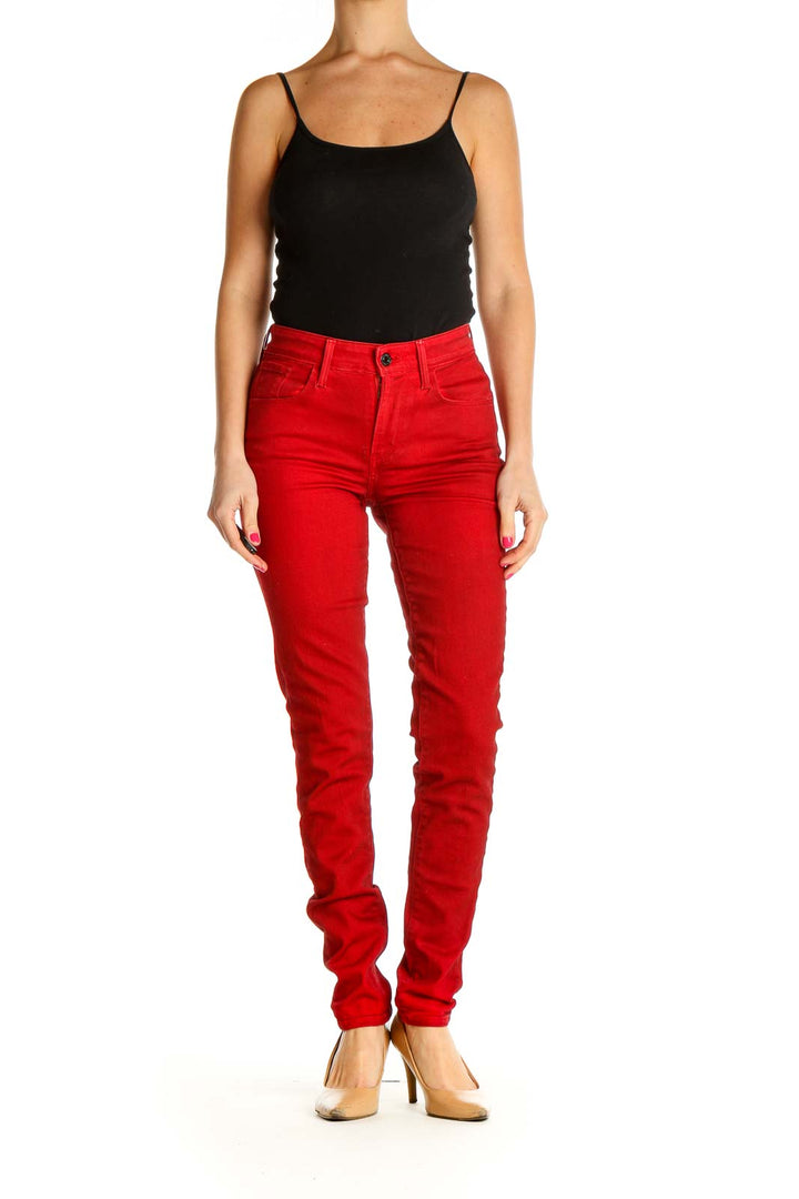 Red Skinny Pants