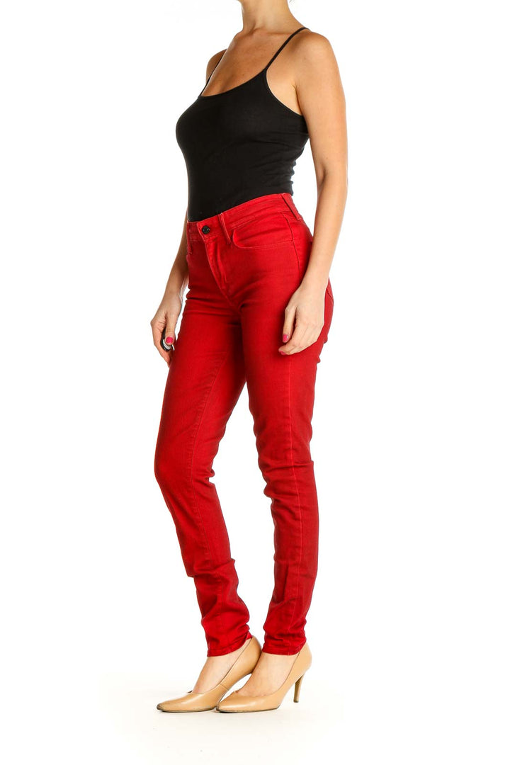 Red Skinny Pants