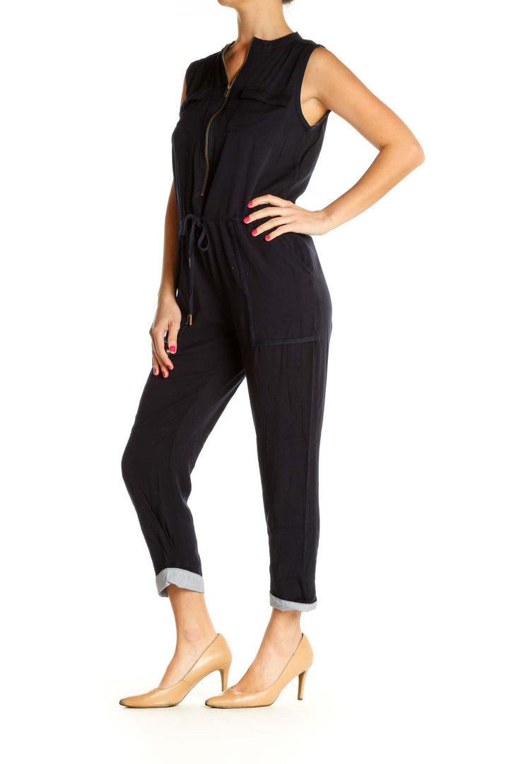 Black Solid Jumpsuit