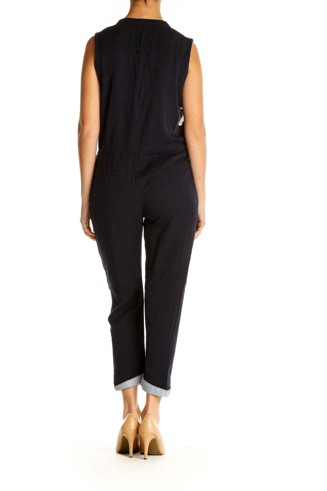 Black Solid Jumpsuit