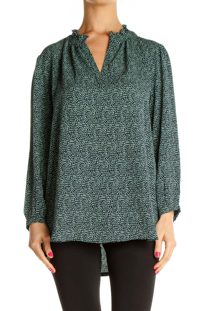 Green Textured All Day Wear Sweater