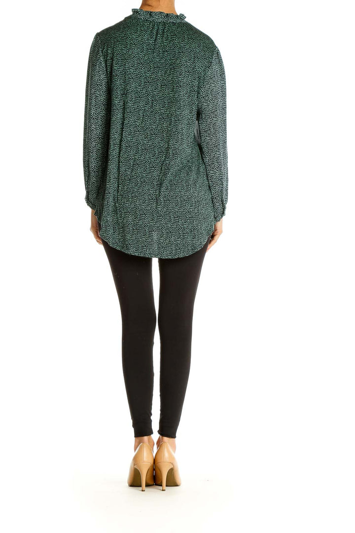 Green Textured All Day Wear Sweater