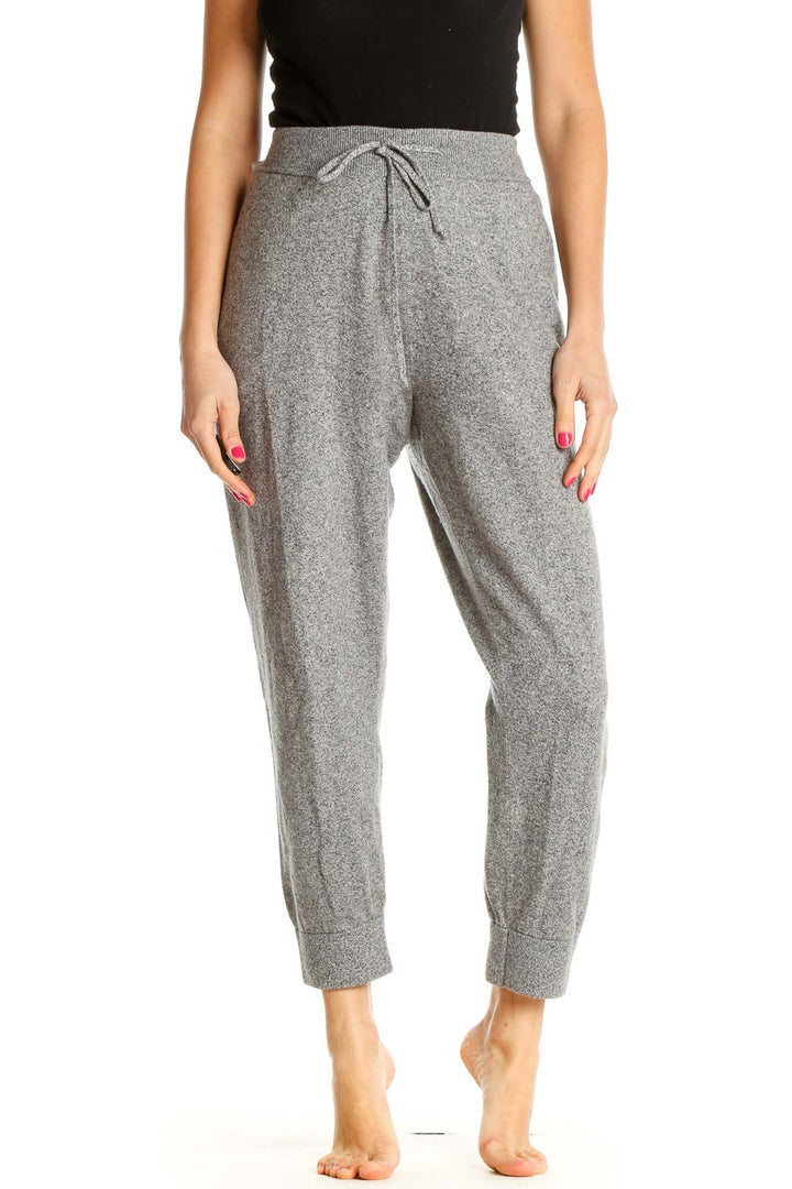 Gray Textured All Day Wear Sweatpants