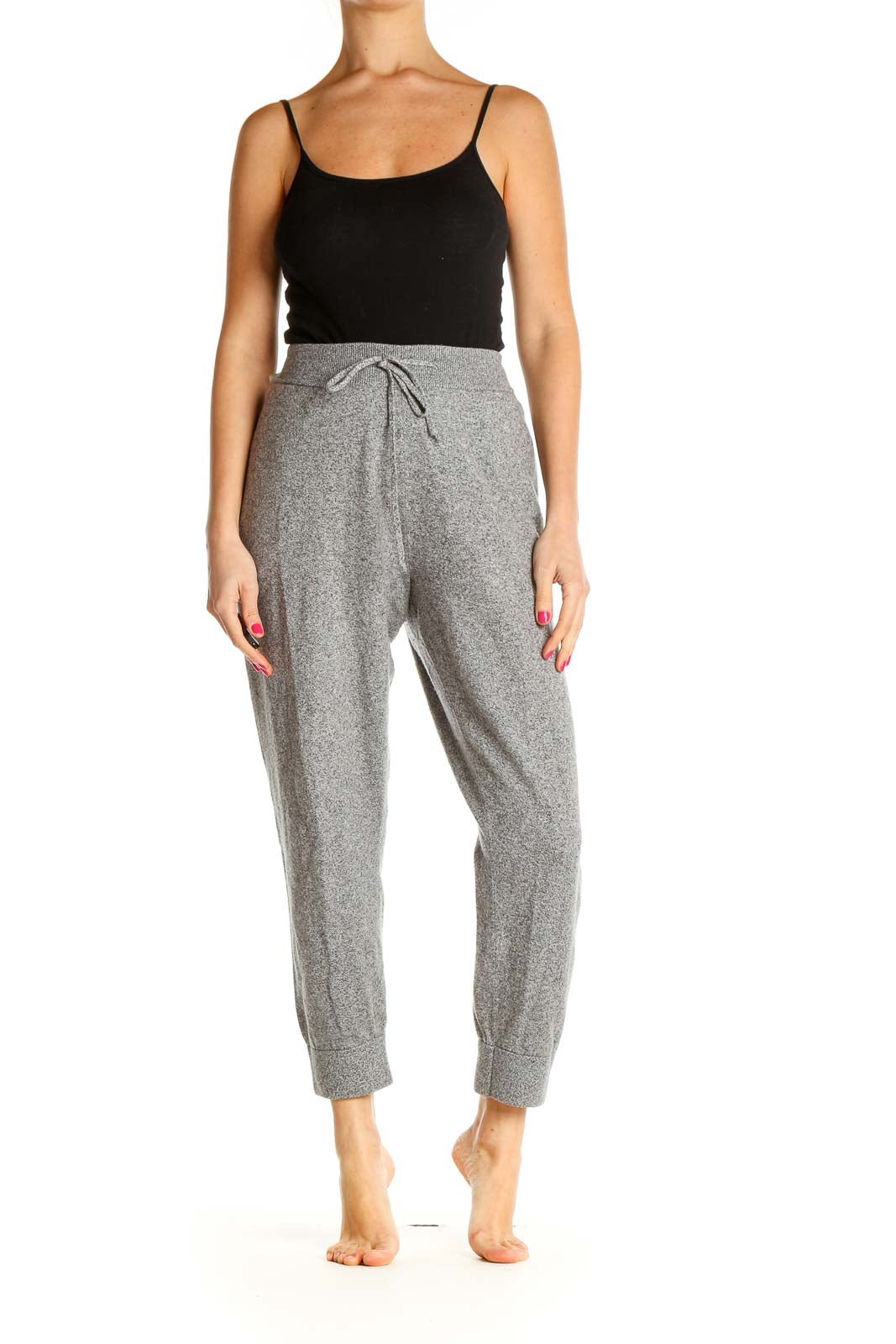 Gray Textured All Day Wear Sweatpants