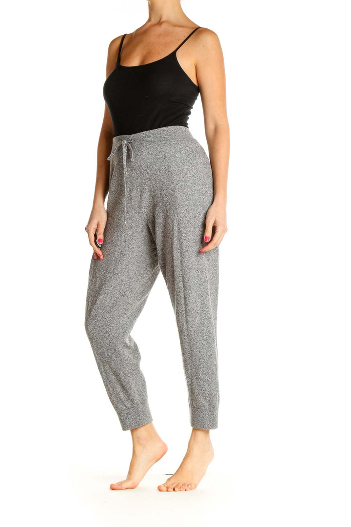 Gray Textured All Day Wear Sweatpants