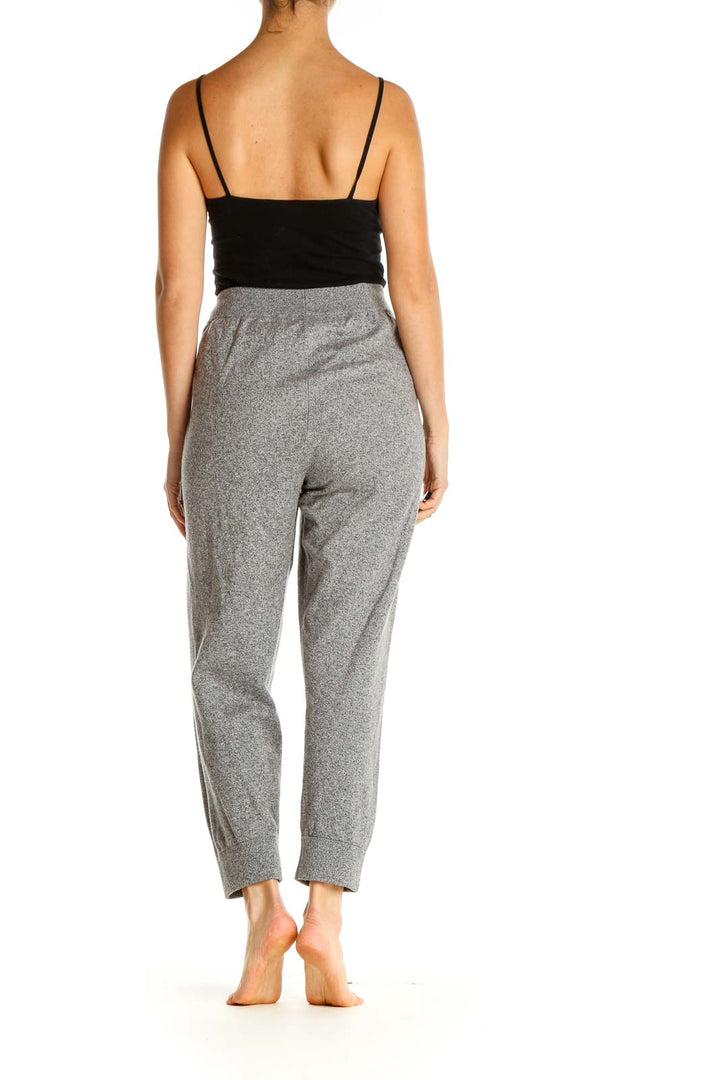 Gray Textured All Day Wear Sweatpants