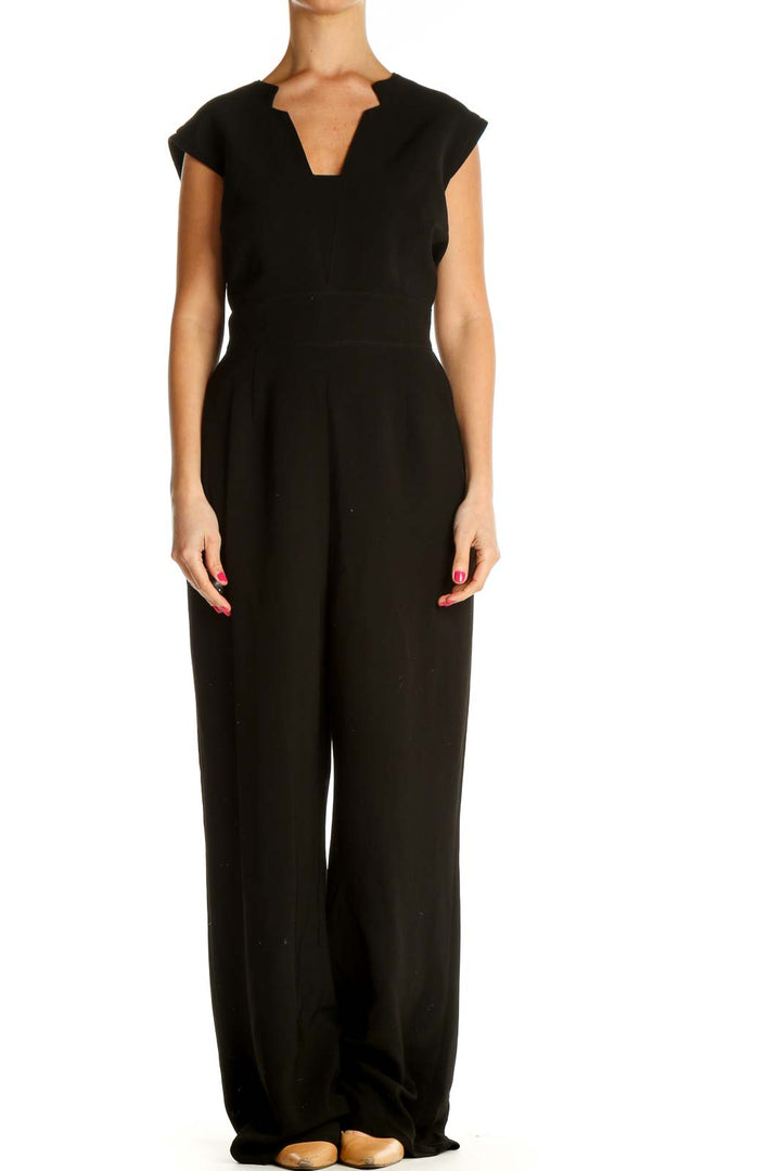 Black Solid Jumpsuit