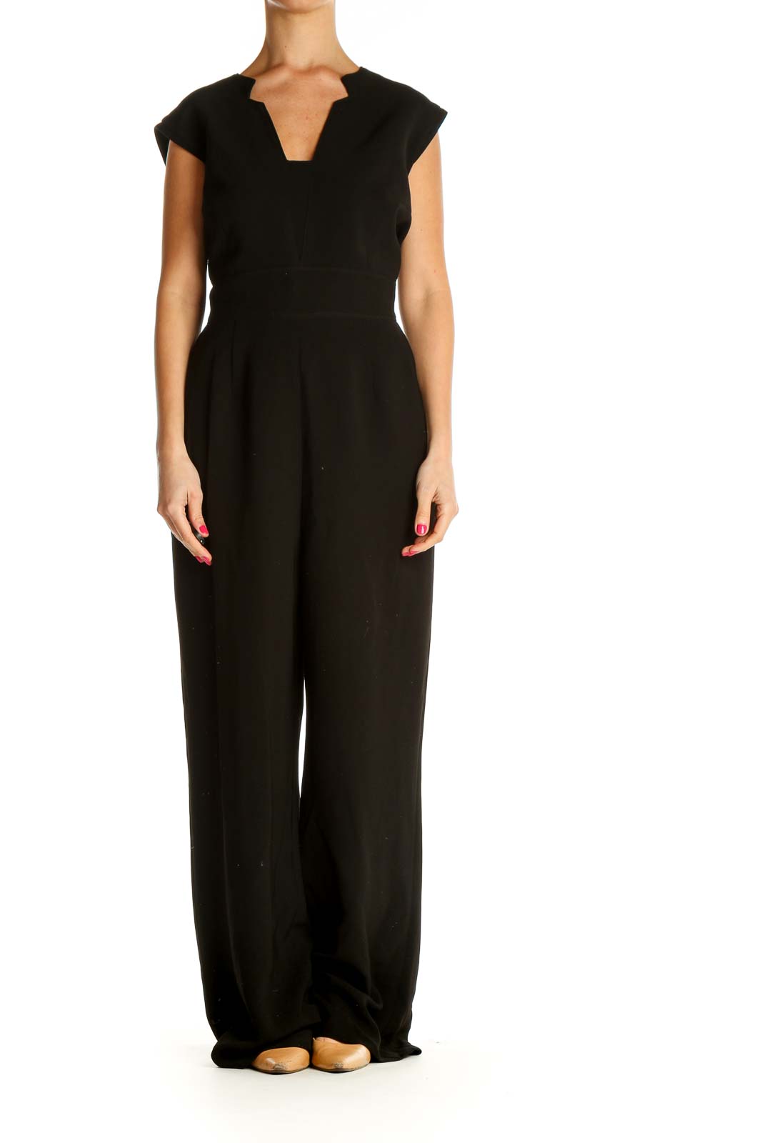 Black Solid Jumpsuit