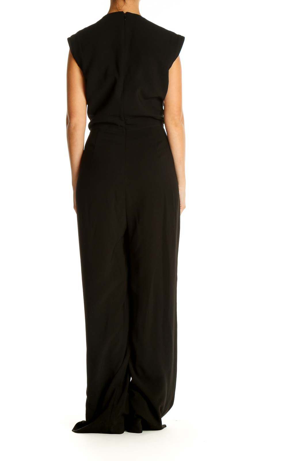 Black Solid Jumpsuit