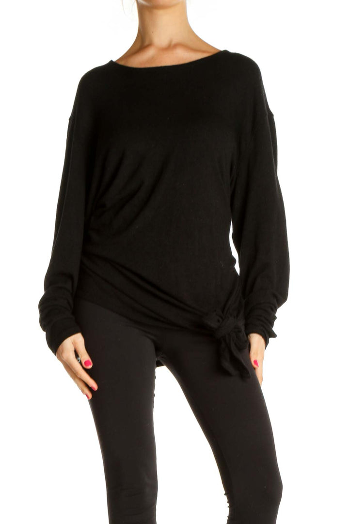 Black Solid Classic Sweater