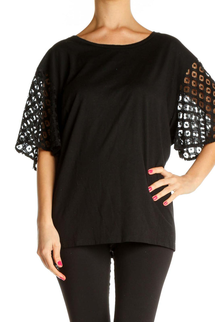 Black Solid All Day Wear Blouse