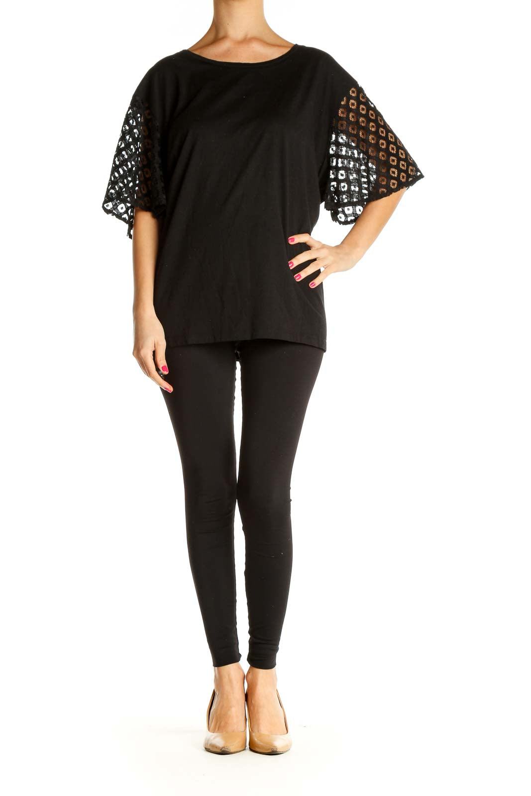 Black Solid All Day Wear Blouse