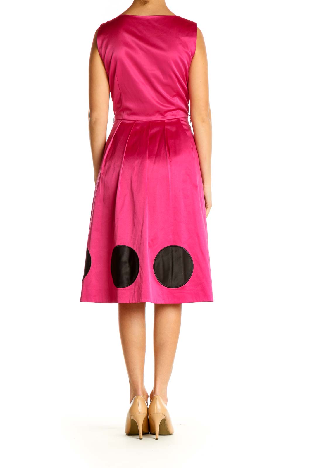 Pink Solid Day Fit & Flare Dress