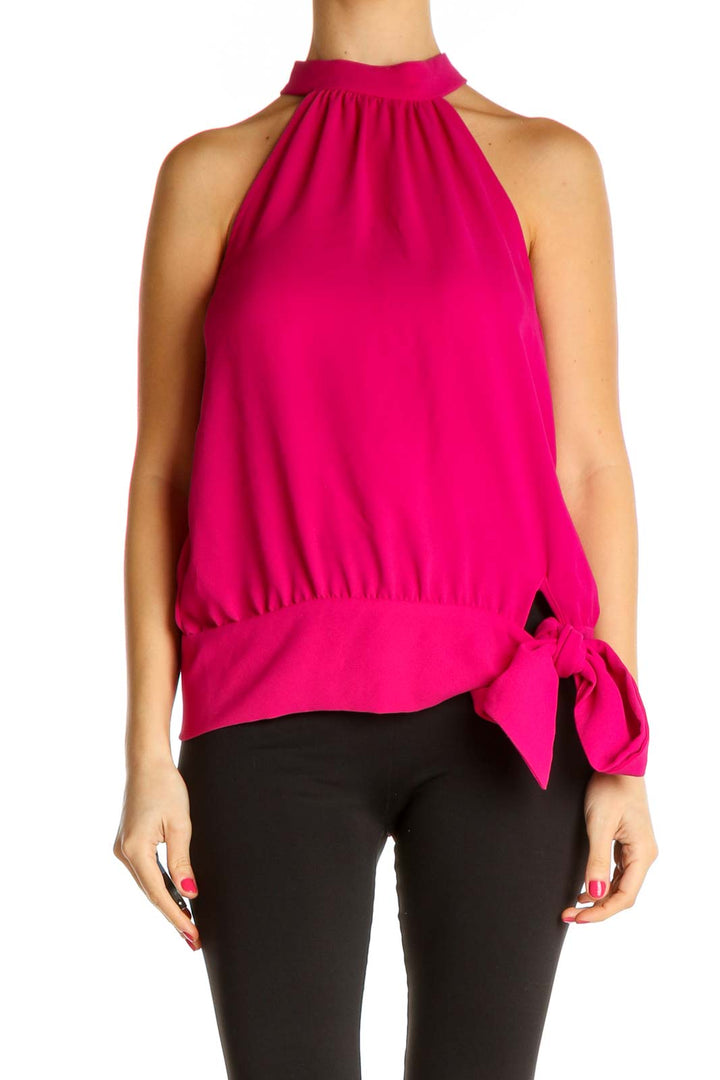 Pink Solid Chic Blouse