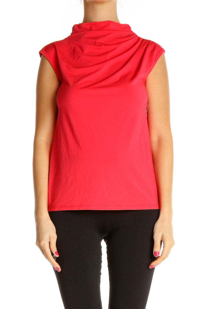 Red Solid Chic Blouse