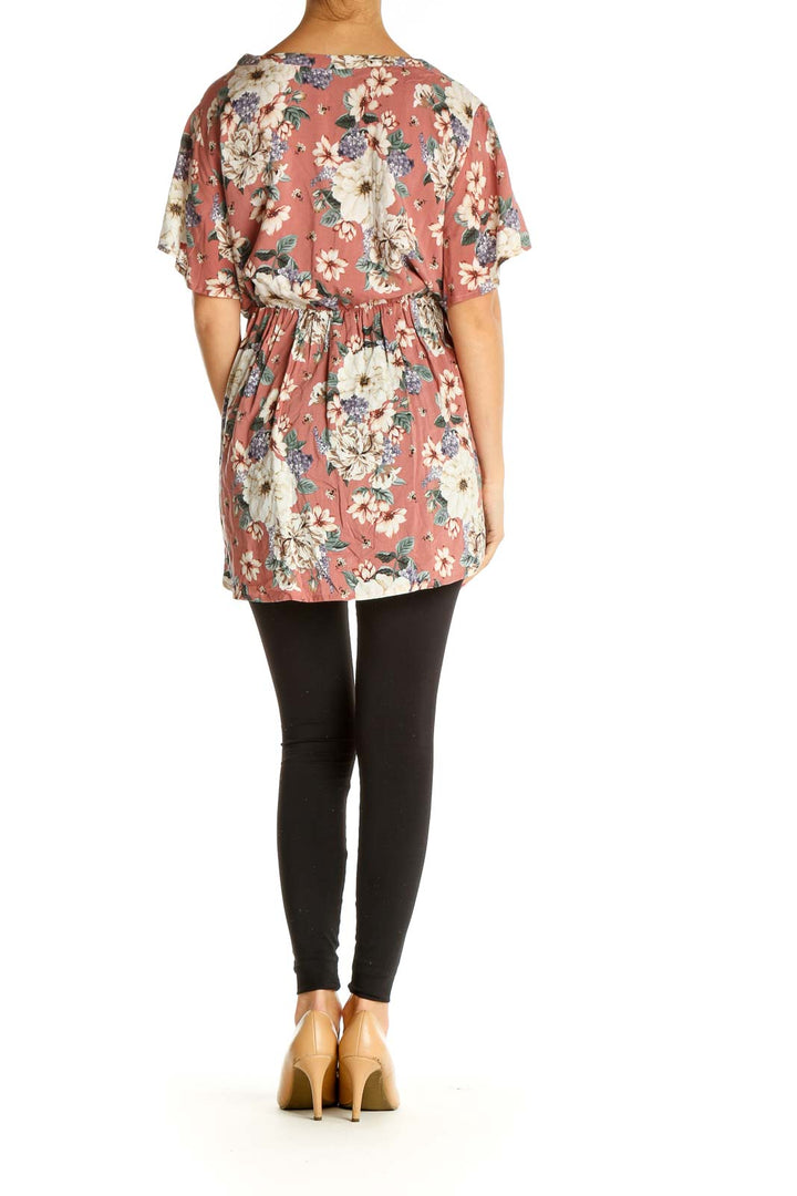 Pink Floral Print All Day Wear Blouse