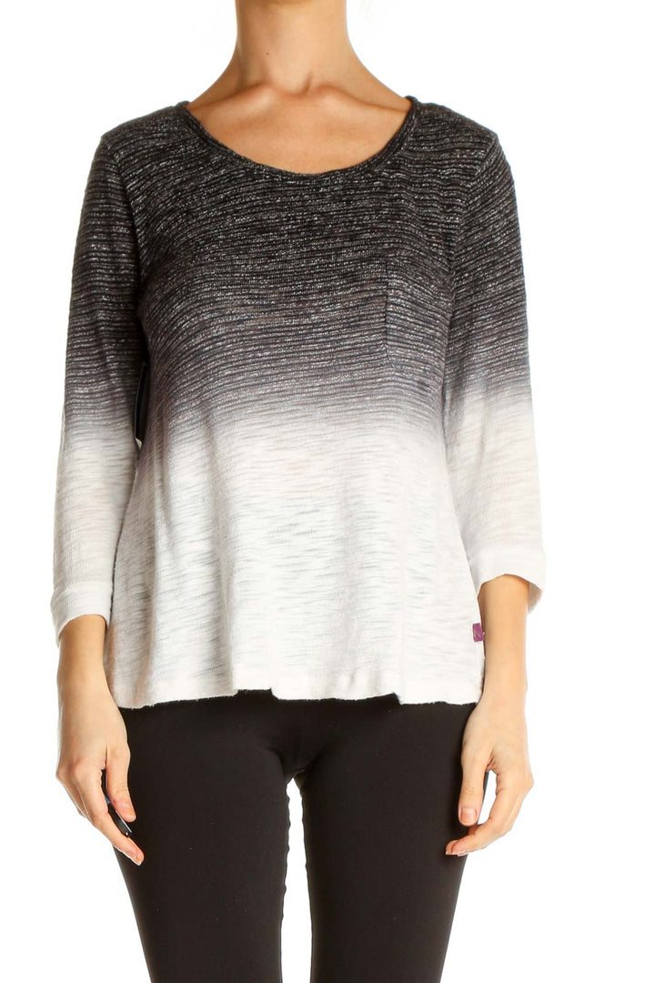 Black Textured All Day Wear Sweater